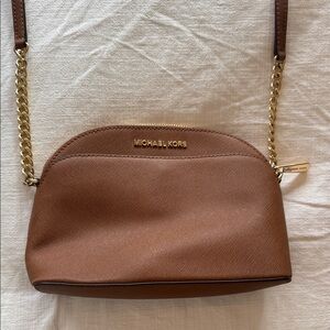 Michael Kors Tan Crossbody Bag with Gold Accents
